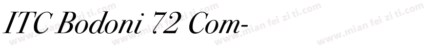 ITC Bodoni 72 Com字体转换